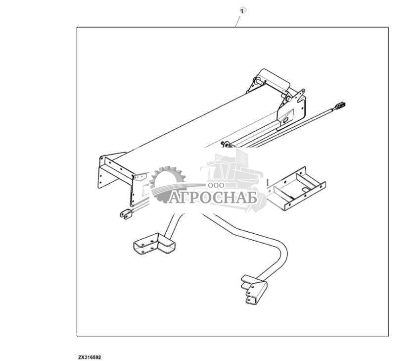 Навесное оборудование, удлинитель, высокий клиренс, 10 рядов 